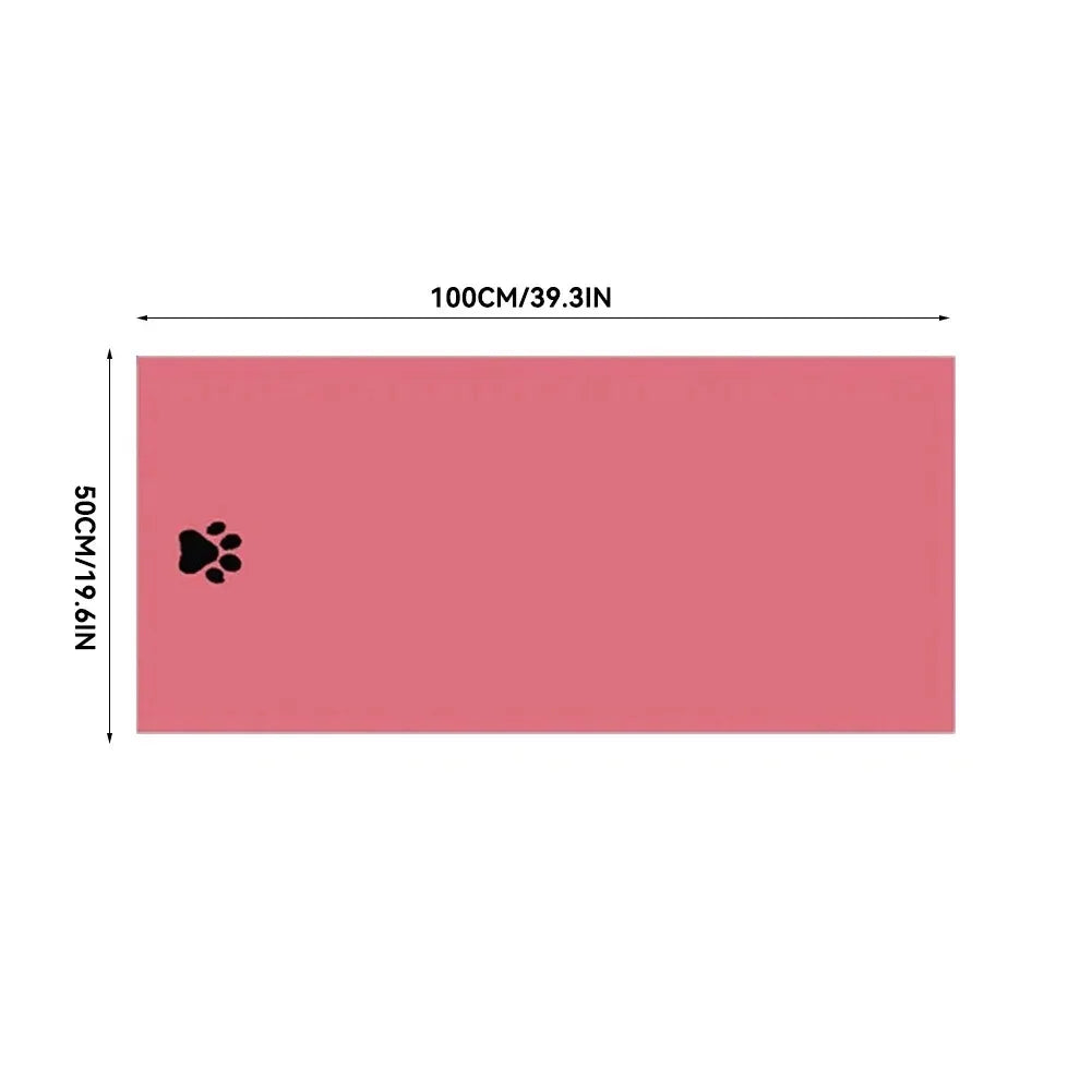 Super Soft Microfiber Pet Bath Towel - Absorbent & Embroidered Grooming Supplies for Cats and Dogs (35x75cm & 50x100cm)
