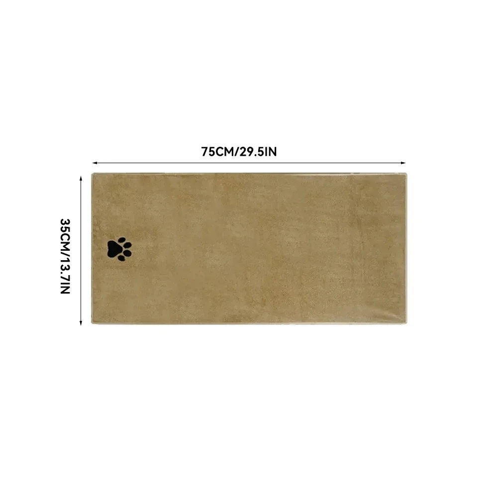 Super Soft Microfiber Pet Bath Towel - Absorbent & Embroidered Grooming Supplies for Cats and Dogs (35x75cm & 50x100cm)
