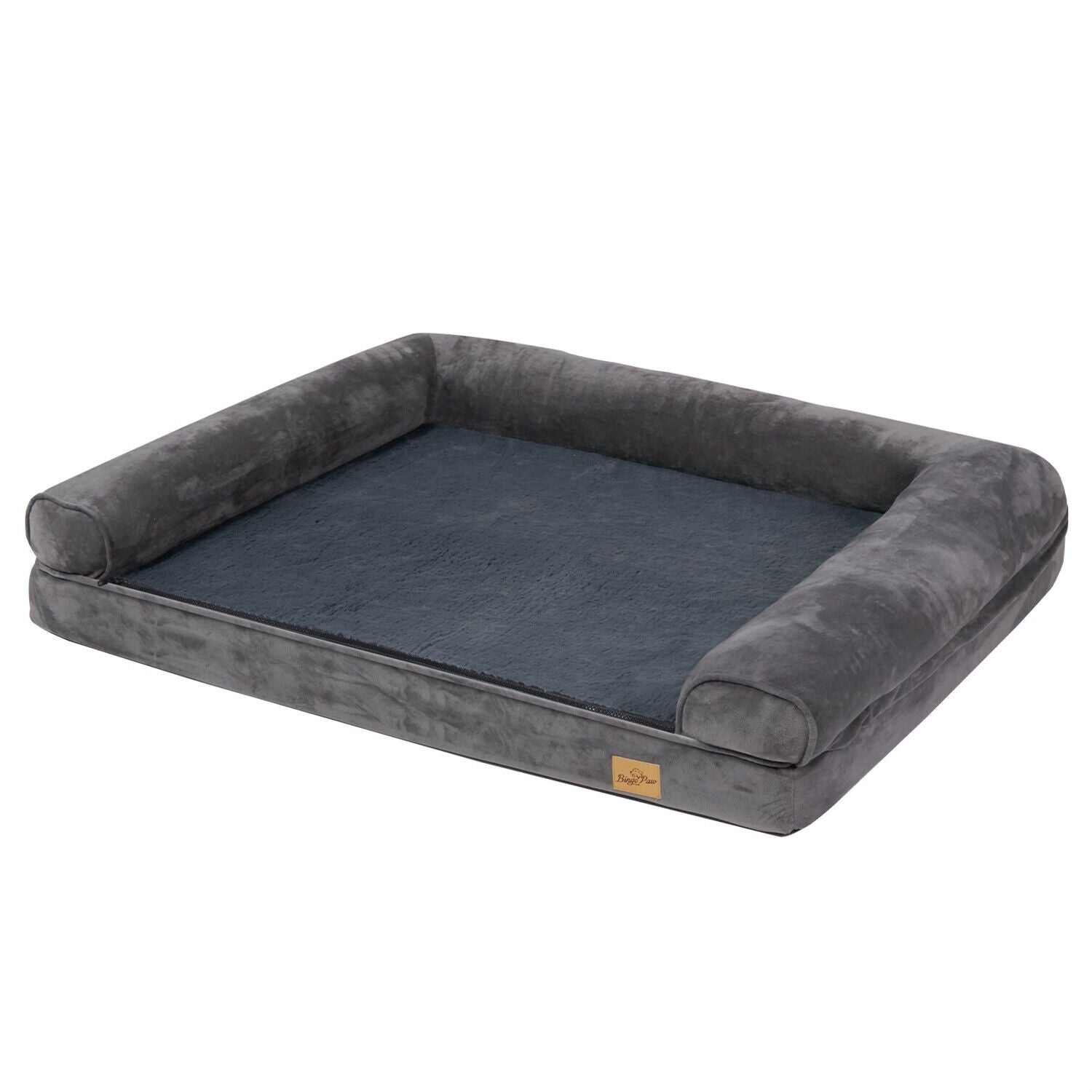 Xx-Large Orthopedic Memory Foam Dog Bed Washable Pet Bolster Mattress Waterproof