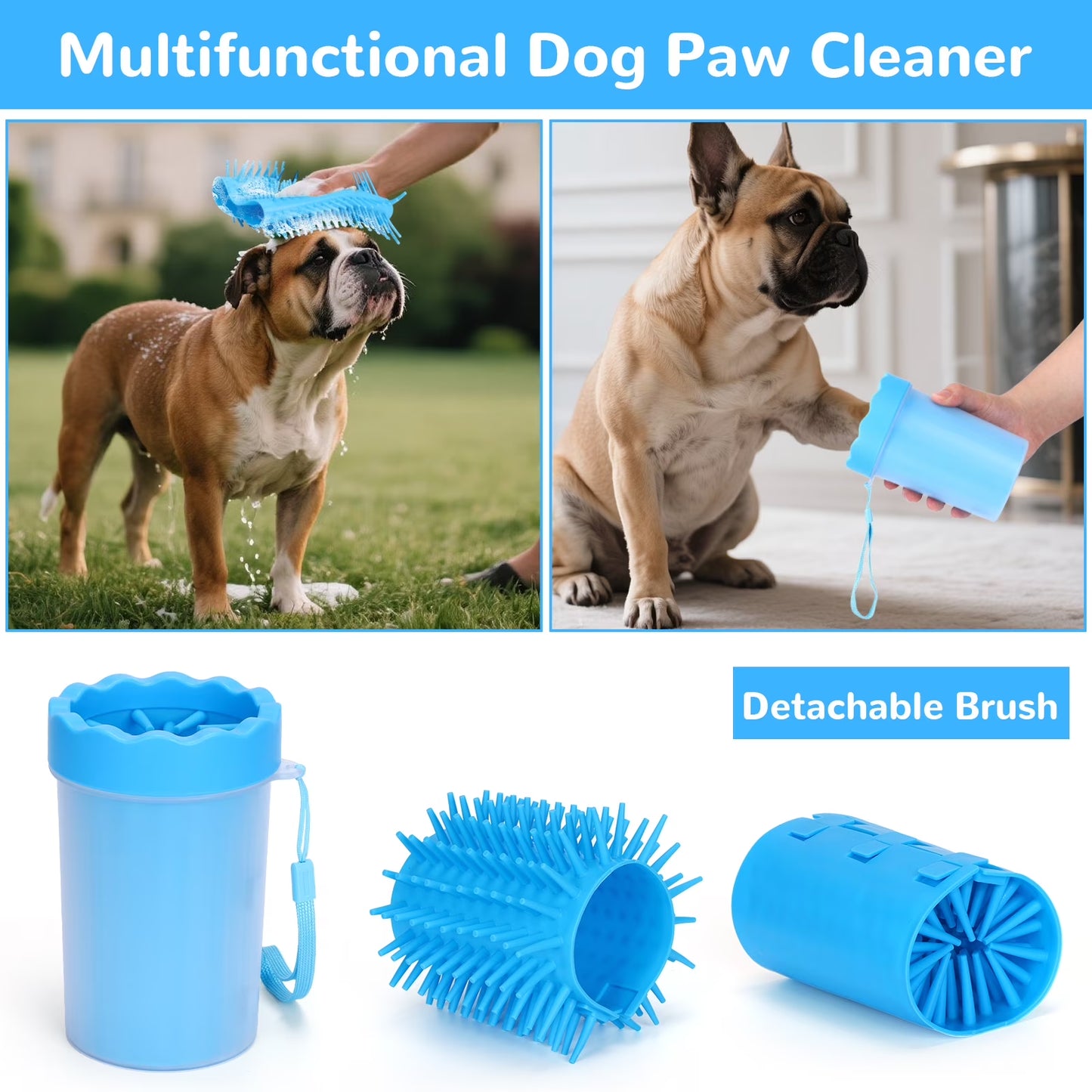 Dog Paw Cleaner Cup, Portable Paw Washer for Dogs and Pets, Meduim &Small Size
