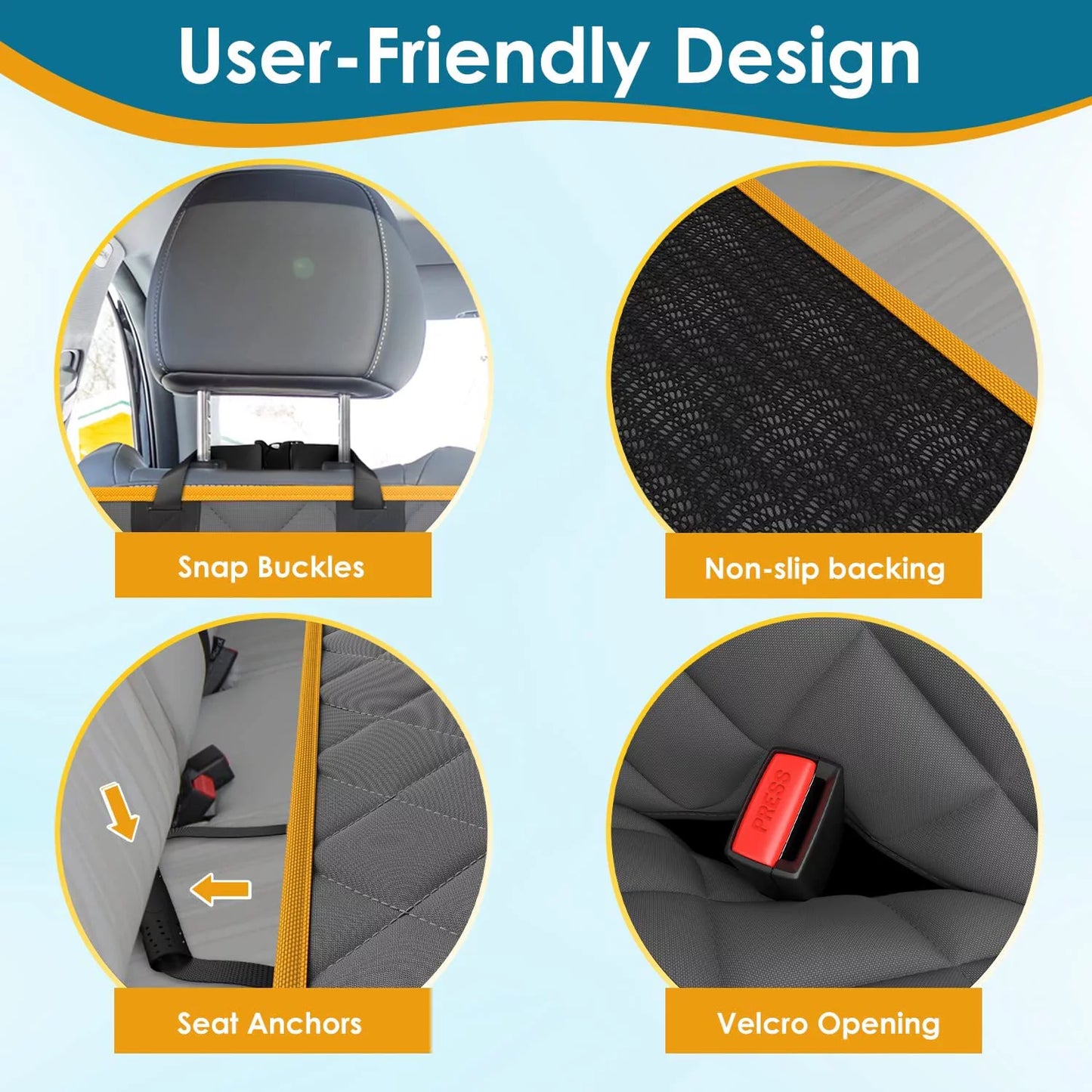 All-Protection Non-Slip Dog Car Hammock